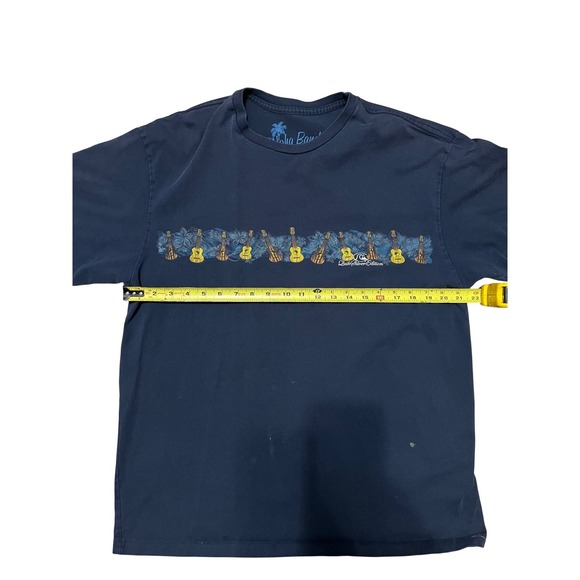Quiksilver Edition Aloha Band Mens XL T-Shirt Navy Blue Ukulele Guitar Graphic - Picture 7 of 12